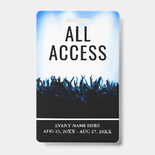 Simple Custom Event All Access VIP Badge