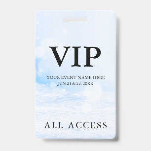 Simple Custom Event All Access VIP Badge