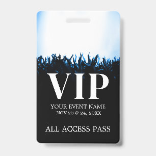 Simple Custom Event All Access VIP Badge