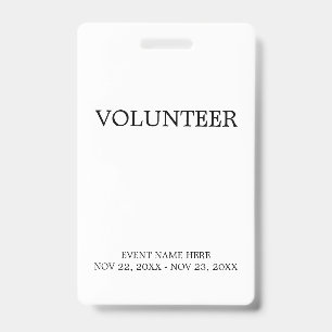 Simple Custom Event All Access VIP Badge