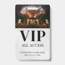 Simple Custom Event All Access VIP Badge