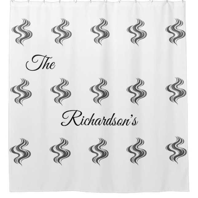 Simple Custom Family Name Black & White  (Front)