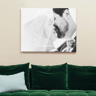Simple Custom Family Photo Canvas Print