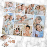 Simple Custom Family Photo Collage Jigsaw Puzzle<br><div class="desc">Personalized Photo Puzzle for Favourite Memories. This simple and elegant custom photo puzzle is a fun and meaningful way to showcase your favourite memories. The layout includes space for five photos, making it a beautiful way to piece together family moments, travel highlights, or any special snapshots you want to remember....</div>