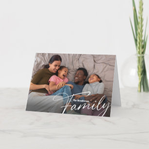 Simple Custom Family Photo Holiday Card