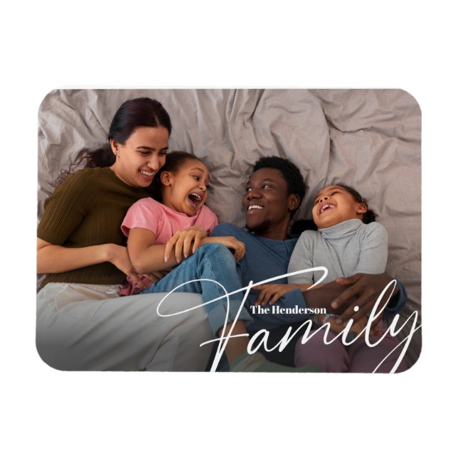 Simple Custom Family Photo Magnet (Horizontal)