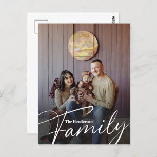 Simple Custom Family Photo Postcard