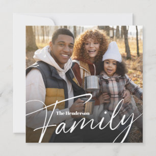 Simple Custom Family Photo Thank You Card