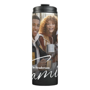 Simple Custom Family Photo Thermal Tumbler