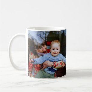 simple custom happy birthday photo invitation coffee mug