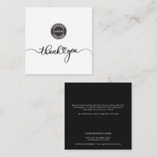 Simple Custom Logo and Business Thank You Card