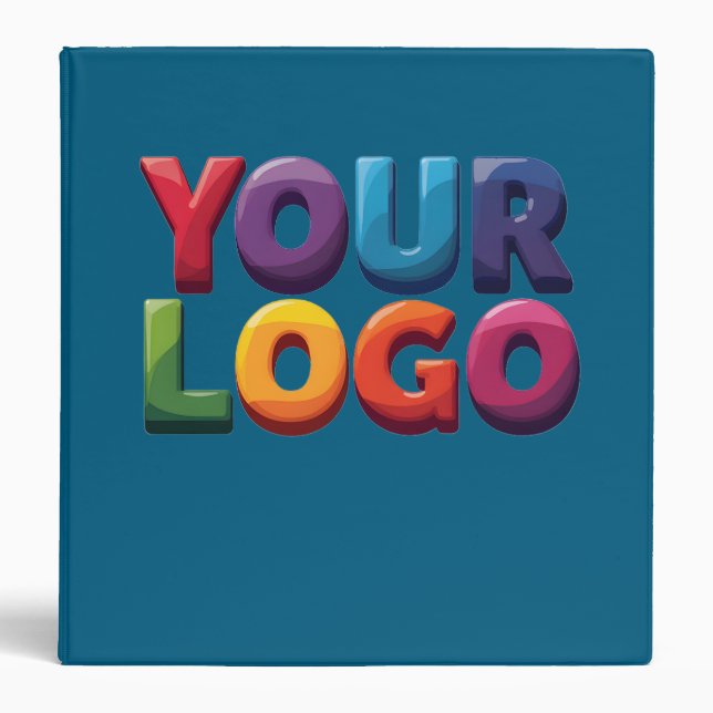Simple Custom Logo and Text Business Binder (Front)