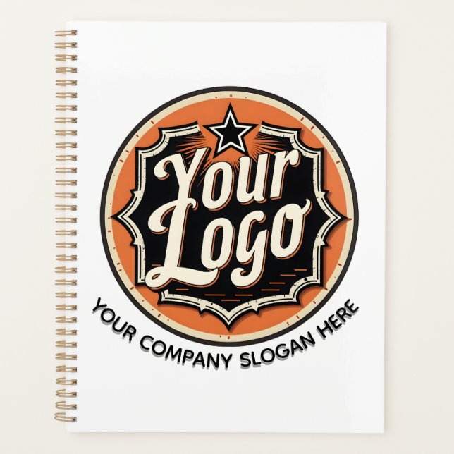 Simple Custom Logo and Text Business Planner (Front)