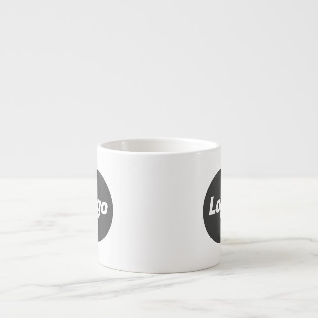Simple Custom Logo Business Branding Promotional Espresso Cup (Front)