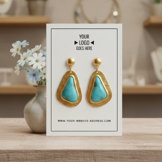 Simple Custom Logo Earring Jewellery Display Card