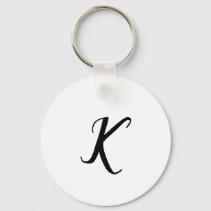 SIMPLE CUSTOM LOGO MINIMAL BLUE WHITE KEYCHAIN