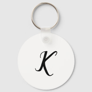 SIMPLE CUSTOM LOGO MINIMAL BLUE WHITE KEYCHAIN