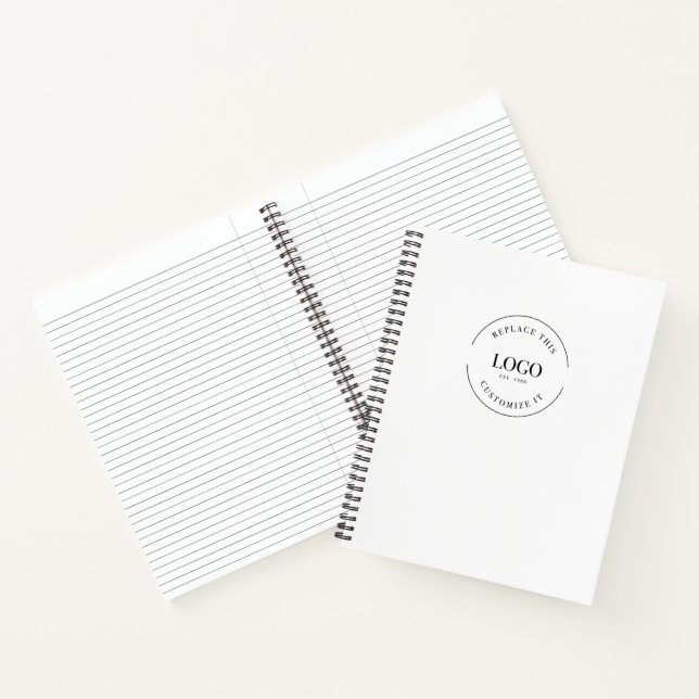 Simple Custom logo QR CODE website Promotion Notebook (Inside)