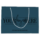 Simple Custom Logo With QR Code Business Navy Blue