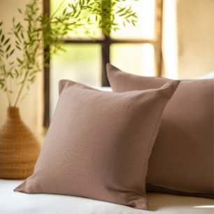 Simple Custom Mocha Brown Background Throw Pillow