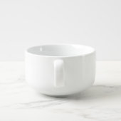 Simple Custom Name Black White Soup Mug (Back)