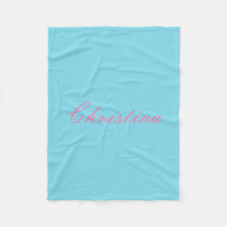 Simple Custom Name Fleece Blanket