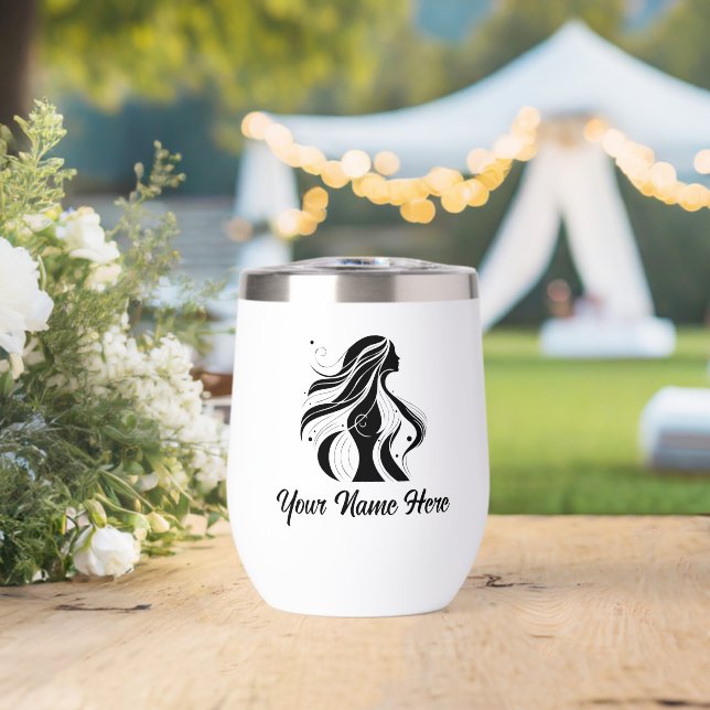 Simple Custom Personalize Logo Water Bottle  (Wedding (Rotated))