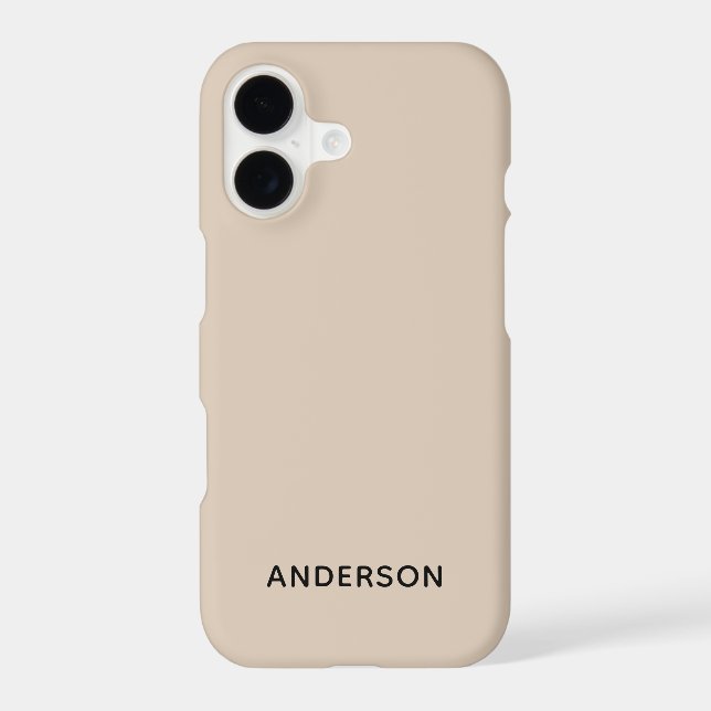 Simple Custom Personalized Beige  (Back)