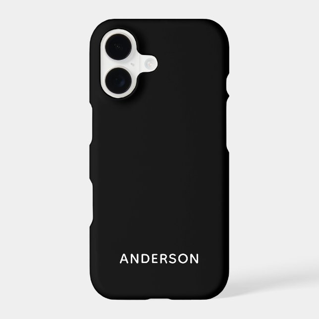 Simple Custom Personalized Black (Back)