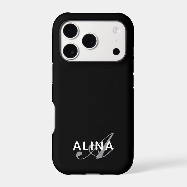 Simple Custom Personalized Name Monogram Tough (Back)