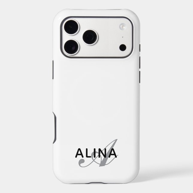 Simple Custom Personalized Name Monogram Tough (Verso)