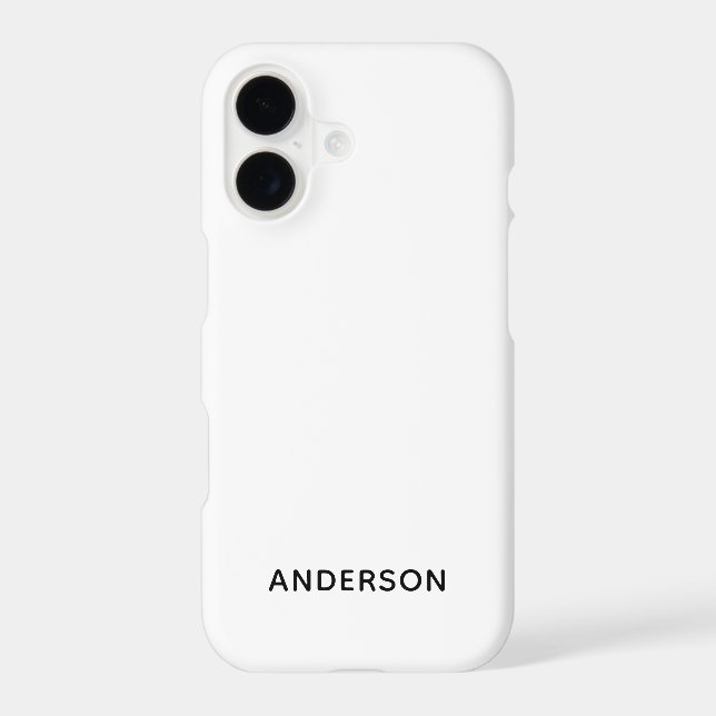 Simple Custom Personalized White  (Back)