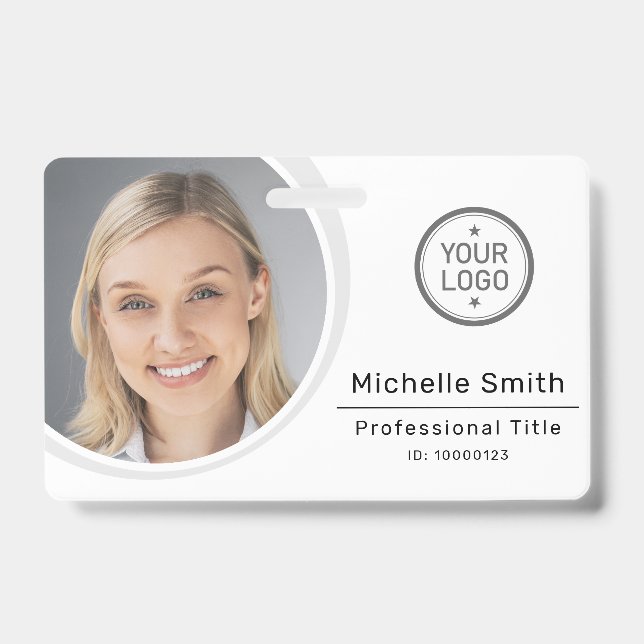 Simple custom photo and name employee badge (Front)
