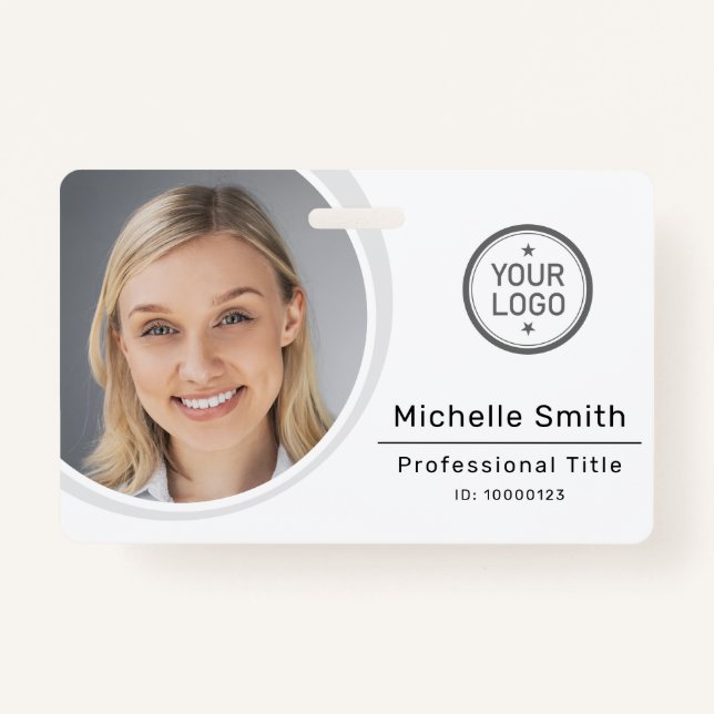 Simple custom photo and name employee badge (Front)