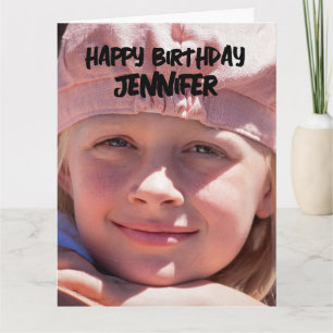 SIMPLE CUSTOM PHOTO BIRTHDAY GREETING CARD