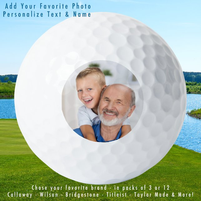 Simple Custom Photo Golfer Gift Create Your Own  Golf Balls (Creator Uploaded)