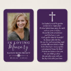 Simple Custom Photo Holy Cross Memorial Cards