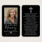 Simple Custom Photo Holy Cross Memorial Cards