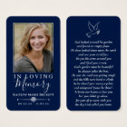 Simple Custom Photo Holy Dove Memorial Cards