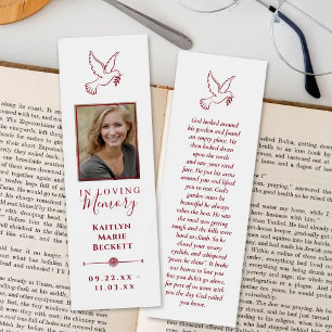 Simple Custom Photo Memorial Bookmarks