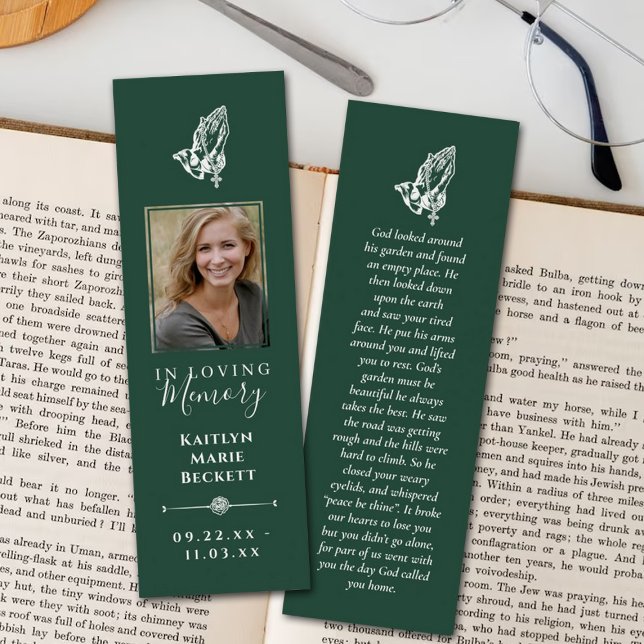Simple Custom Photo Memorial Bookmarks (Creator Uploaded)