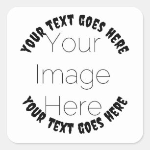 simple custom photo personalised Halloween Square Sticker