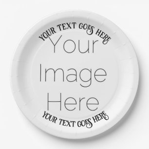 simple custom photo personalised pirate Paper Plate
