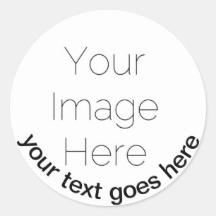 simple custom photo personalized Paper Classic Round Sticker