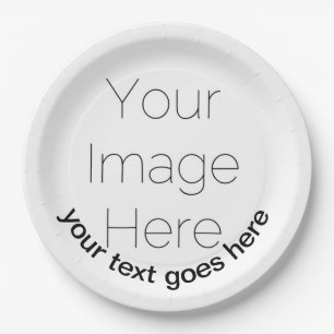 simple custom photo personalized Paper Paper Plate