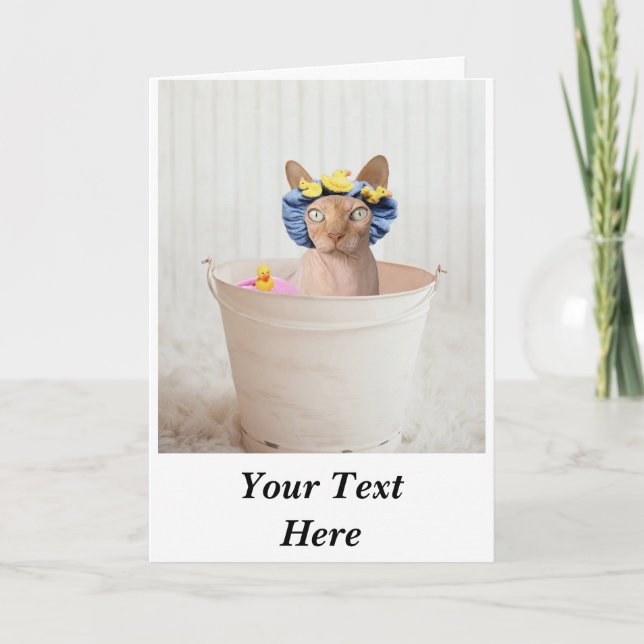 Simple Custom Photo Text Personalized Card (Front)