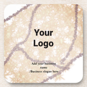 Simple custom QR code add you name logo Classic Ro Coaster