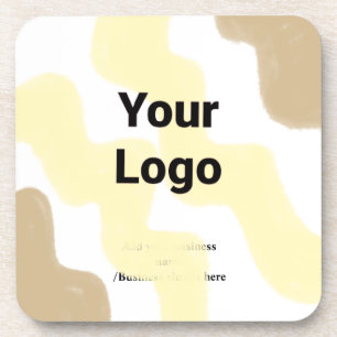 Simple custom QR code add you name logo Classic Ro Coaster