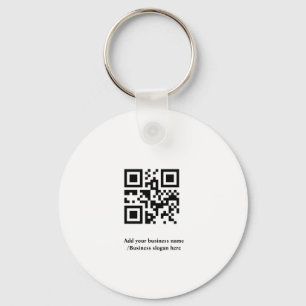 Simple custom QR code add you name logo Classic Ro Keychain
