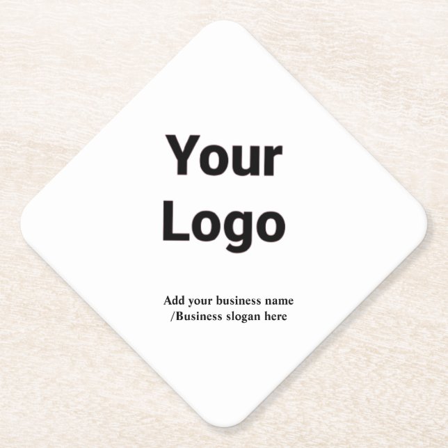 Simple custom QR code add you name logo Classic Ro Paper Coaster (Front)